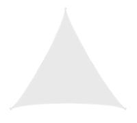 Voile d'ombrage triangulaire - Protection UV - Pour terrasse, balcon, jardin et piscine - 3,6 x 3,6 m - Blanc - Pour ombrage et protection