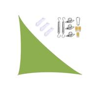 Voile d'ombrage triangulaire - Protection UV - Tissu Oxford - Pour jardin, terrasse, piscine, terrasse, balcon, véranda - Pour une installation et un style faciles - Vert