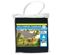 Voile d'ombrage triangulaire TERRE JARDIN 5 x 5 x 5 m noir - imperméable anti-UV avec cordes
