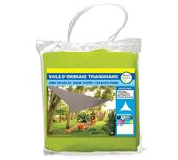 TERRE JARDIN Voile d'Ombrage Triangulaire Imperméable Anti-UV - Toile Ombrage Extérieur pour Terrasse, Jardin, Pergola et Balcon - Ombrière Résistante avec Cordes - 3.6 mètres - Anis