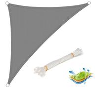 Voile d'ombrage triangulaire WOLTU en HDPE, protection UV pour jardin ou camping, 2.5x2.5x3.5m Gris