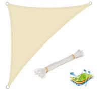 Voile d'ombrage triangulaire WOLTU en HDPE, protection UV pour jardin-terrasse 2.5x2.5x3.5m crème