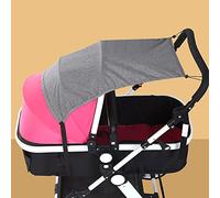 Voile d'ombrage Universel Poussette Pare-Soleil pour Poussette Anti UV UPF50+ Couverture de Soleil Landau Imperméable Coupe-vent Canopy Auvent de Protection Solaire pour Cosy Bébé Nacelle Couffin
