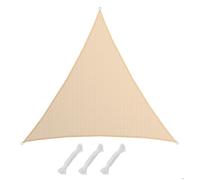 AMANKA Voile d'ombrage UV - 7x7x7 HDPE Triangle Protection Solaire - Toile de Jardin Balcon Beige