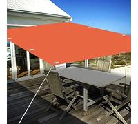Voile d'ombrage UV 95 % pour balcon, 1 x 1,2 m, avec corde gratuite, orange, parfait pour la protection de la terrasse et de l'arrière-cour