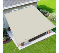 Voile d'ombrage UV Protection 9 x 9 m UV Protection avec Oeillets Tissu Polyester Multi Couleur et Taille Toile Ombrage Auvent pour Terrasses Balcons et Jardins, Blanc cassé