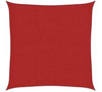 vidaXL Voile d'ombrage 2,5 x 2,5 m 100% PEHD Anti-UV Rouge