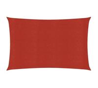 vidaXL Voile d'ombrage rectangulaire 160 g/m² PEHD 2x4,5 m Rouge Protection UV 90%