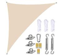 Voile Dombrage, Voile D Ombrage Triangulaire, Protection Des Rayons UV, Voile D Ombrage Jardin Avec Corde, Perméable Imperméable Voiles D'ombrage Pour Patio, Blanc, Pisc(Size:4.5*4.5*4.5m,Color:Beige)