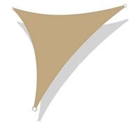 Voile d'ombrage Voile d'ombrage Triangulaire imperméable, 4 Tailles, 9 Couleurs, Gris et Noir, Bloque 98% des UV, for Jardin, arrière-Cour(Sand,500x500x500cm)