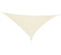 Voile d'ombrage XL triangle 5x5x5m avec œillets et cordons en nylon Beige