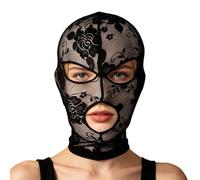 Voile En Dentelle Accessoires de mode faciaux noirs ajourés