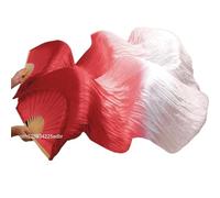 Voile Eventail en Soie Éventail en Soie et Bambou for Danse du Ventre for Femmes, Voile, Accessoire de culte, de louange, Banderole Pastel(Color 9,150cm- 1 Right Hand)