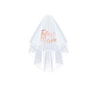 voile future mariée polyester evjf or rose adulte - sud trading cd6361