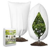 Voile Hivernage Plante Exterieur 2PCs, 80x120cm Housse de Protection Plante | Avec Fermeture Eclair et Cordon de Serrage, Voile dHivernage Anti-Gel Permeable Reutilisable, pour Olivier Palmier Arbre