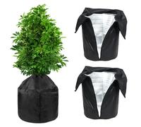 Voile Hivernage Plante Exterieur, 45 x 50cm Réutilisable Voile d' Hivernage | 2 Pièces Housse Hivernage Plante Exterieur en Pot, Fermeture Éclair et Cordon de Serrage, Protection Plante Hivernage