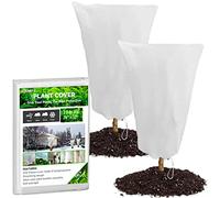 Voile Hivernage Plante Exterieur, Lot de 2 Housse d'hivernage pour Plantes en Pot, 60 x 80cm Housses de Protection pour Plantes Contre Le Froid et Le Gel, 60g/m² bâche Protection Arbustes Couverture