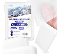 Voile Hivernage Plante Exterieur Tissu Non Tissé Plantes Hiver 1,1 x 10m Blanc Gel Récoltes 50g Croissance UV Légumes Bâche Jardin Potager Contre Le Froid Protection Anti-Gelées