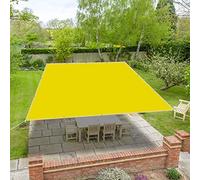 Voile imperméable rectangulaire de 1,2 x 1,2 m avec espacement des trous de 50 cm, corde en nylon, idéale pour jardin, terrasse, couleur crème