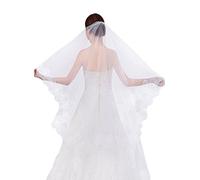 Voile Mariée Ivoire Voile Mariage Dentelle Voile Élégant pour Robe de Mariage Voile Mariée Broderies Accessoire Mariée pour la Robe Mariage