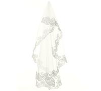 Voile Mariée Ivoire Voile Mariage Dentelle Voile Élégant pour Robe de Mariage Voile Mariée Broderies Accessoire Mariée pour la Robe Mariage