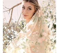 Voile MariéE Voiles de mariée en tulle brodé vert rose, accessoires mariage for mariées, fleurs sauvages florales avec peigne, cathédrale, couche unique Marier(400cm)