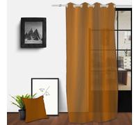 Voile oeillets en coton lavé 135x250 cm SPIRIT bronze, par