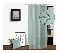 Voile oeillets en coton lavé 135x250 cm SPIRIT vert eau, par Soleil d'Ocre