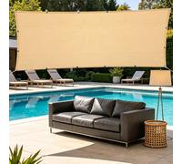 Voile Ombrage 1.2 x 5 m Vent et Perméable à l'eau Toile d'ombrage Jardin Exterieur avec Œillets Plusieurs Tailles pour Jardin, Terrasse, Balcon, Camping, Pergola, Couleur Crème