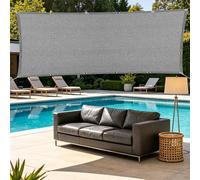 Voile Ombrage 1.2 x 6 m Vent et Perméable à l'eau Toile d'ombrage Jardin Exterieur avec Œillets Plusieurs Tailles pour Jardin, Terrasse, Balcon, Camping, Pergola, Gris Clair