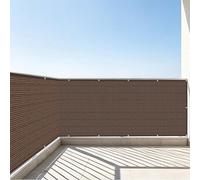 Voile Ombrage 140 x 700 cm Respirant Brise Vue de Jardin avec Œillets pour La Couverture Végétale Serre Pergola Jardin Abri D'Auto Pet House Lawn Patio, Brun