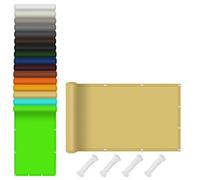 Voile Ombrage 2.3 x 5 m Contre Le Vent, Imperméable, Protection Solaire, Anti 95% UV, Anti-Déchirure Voile D’Ombrage pour Jardin, Terrasse, Jaune Sable