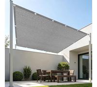 Voile Ombrage 2.4 x 2.8 m Respirant Renforce Épaissir Voile Ombrage avec Œillets pour Serre, Terrasse, Plantes, Poulailler, Coupe, Gris Clair