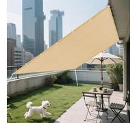 Voile Ombrage 2.5 x 3.4 m Respirant Brise Vue de Jardin avec Œillets pour Serre, Terrasse, Plantes, Poulailler, Coupe, Jaune Sable