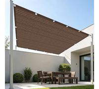 Voile Ombrage 2.5 x 7 m Respirant Renforce Épaissir Voile Ombrage avec Œillets pour Serre, Terrasse, Plantes, Poulailler, Coupe, Brun