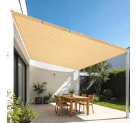 Voile Ombrage 2 x 3 m Vent et Perméable à l'eau Filet Anti Chaleur Extérieur avec Œillets pour Serre Jardin Couverture Potager Terrasse, Couleur Crème