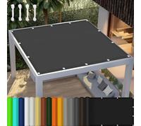 Voile Ombrage 260x300cm Imperméable, Ombrage, UV Protection 98%, Solaire Voiles Rectangulaire Bâche Plusieurs Tailles et Coloris pour Jardin, Terrasse, Balcon, Extérieur, Gris Foncé