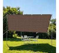 Voile Ombrage 3.1 x 3.4 m Vent et Perméable à l'eau Brise Vue de Jardin avec Œillets pour Potager, Serre, Balcon, Terrasse, Pergola, Patio, Brun