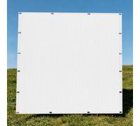 Voile Ombrage 3.3 x 4 m Vent et Perméable à l'eau Voile d'ombrage de Jardin Résistant pour Serre, Terrasse, Plantes, Poulailler, Coupe, Blanc