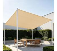 Voile Ombrage 3.5 x 3.8 m Vent et Perméable à l'eau Voile d'ombrage Rectangulaire Plusieurs Tailles pour Couverture Végétale Serre Jardin Pergola Patio Lawn Pet House, Jaune Sable