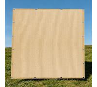 Voile Ombrage 3 x 4 m Vent et Perméable à l'eau Voile d'ombrage de Jardin Résistant pour Serre, Terrasse, Plantes, Poulailler, Coupe, Jaune Sable