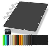 Voile Ombrage 310x320cm Imperméable, Ombrage, UV Protection 98%, Solaire Solaire Balcon Toile Plusieurs Tailles et Coloris pour Jardin, Terrasse, Balcon, Extérieur, Gris Foncé