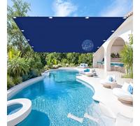 Voile Ombrage 55 x 230 cm Robuste et Stable, Anti UV, Imperméable, Couverture d'ombrage Extérieure avec Oeillets et Cordons pour Serre, Jardin, Pergola, Piscine, Bleu Foncé