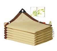 Voile Ombrage 5x4 Anti UV Bache pour Pergola Voile Ombrage 3x4 Imperméable Bâche Anti Chaleur pour La Couverture Végétale/Serre/Jardin/Pergola,beige-2x6m