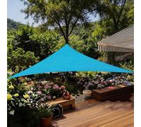Voile Ombrage 885 x 885 x 885 cm Polyéthylène Haute Densité Protection UV 90%, Cordon de Montage Inclus Voiles Protection Solaire Plage Bâche D' Ombrages pour Piscine Balcon, Bleu Ciel