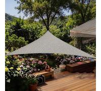 Voile Ombrage 885 x 885 x 885 cm Polyéthylène Haute Densité Protection UV 90%, Cordon de Montage Inclus Voiles Protection Solaire Plage Bâche D' Ombrages pour Piscine Balcon, Gris Clair