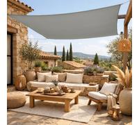Linxor - Voile d'ombrage carré pour terrasse, Jardin, Toile imperméable et résistant UV - Plusieurs Tailles et Coloris