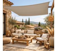 Linxor - Voile d'ombrage carré pour terrasse, Jardin, Toile imperméable et résistant UV - Plusieurs Tailles et Coloris
