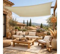 Linxor - Voile d'ombrage carré pour terrasse, Jardin, Toile imperméable et résistant UV - Plusieurs Tailles et Coloris