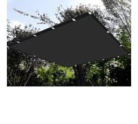 Voile Ombrage d'ombrage 2.4 x 7.5 m Tissu Polyester UV Protection avec Oeillets Filet Protection Solaire pour Extérieur Camping et Pelouse, Noir